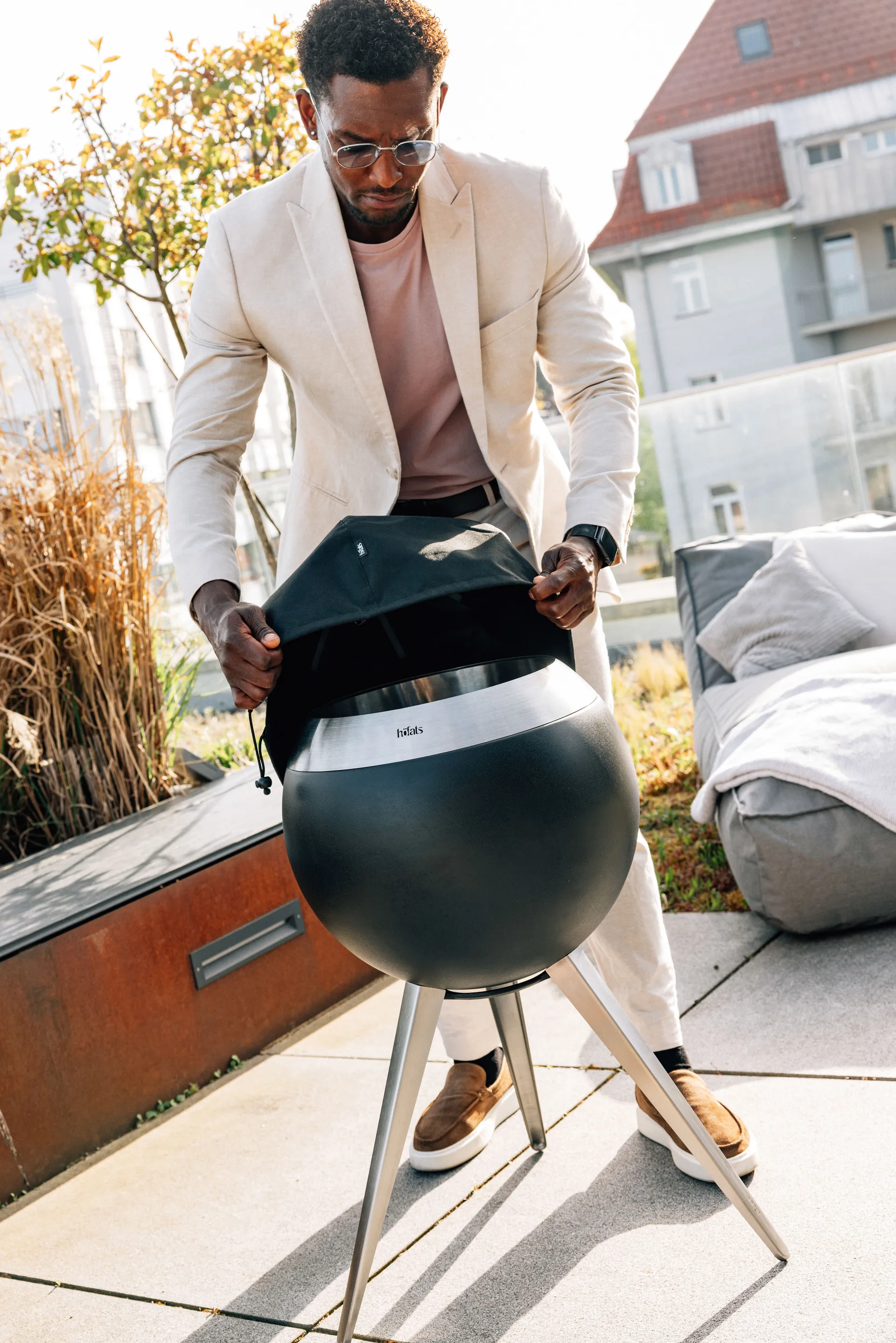 MOON 45 överdrag, Svart Höfats