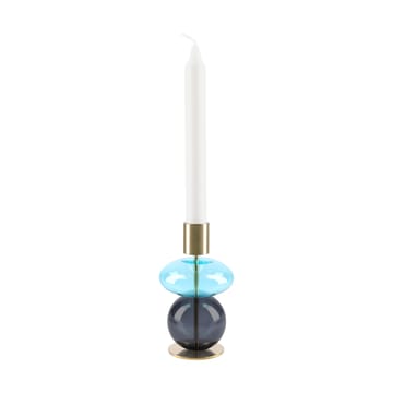 Bubble ljusstake 14 cm - Blå-smoke - Holmegaard