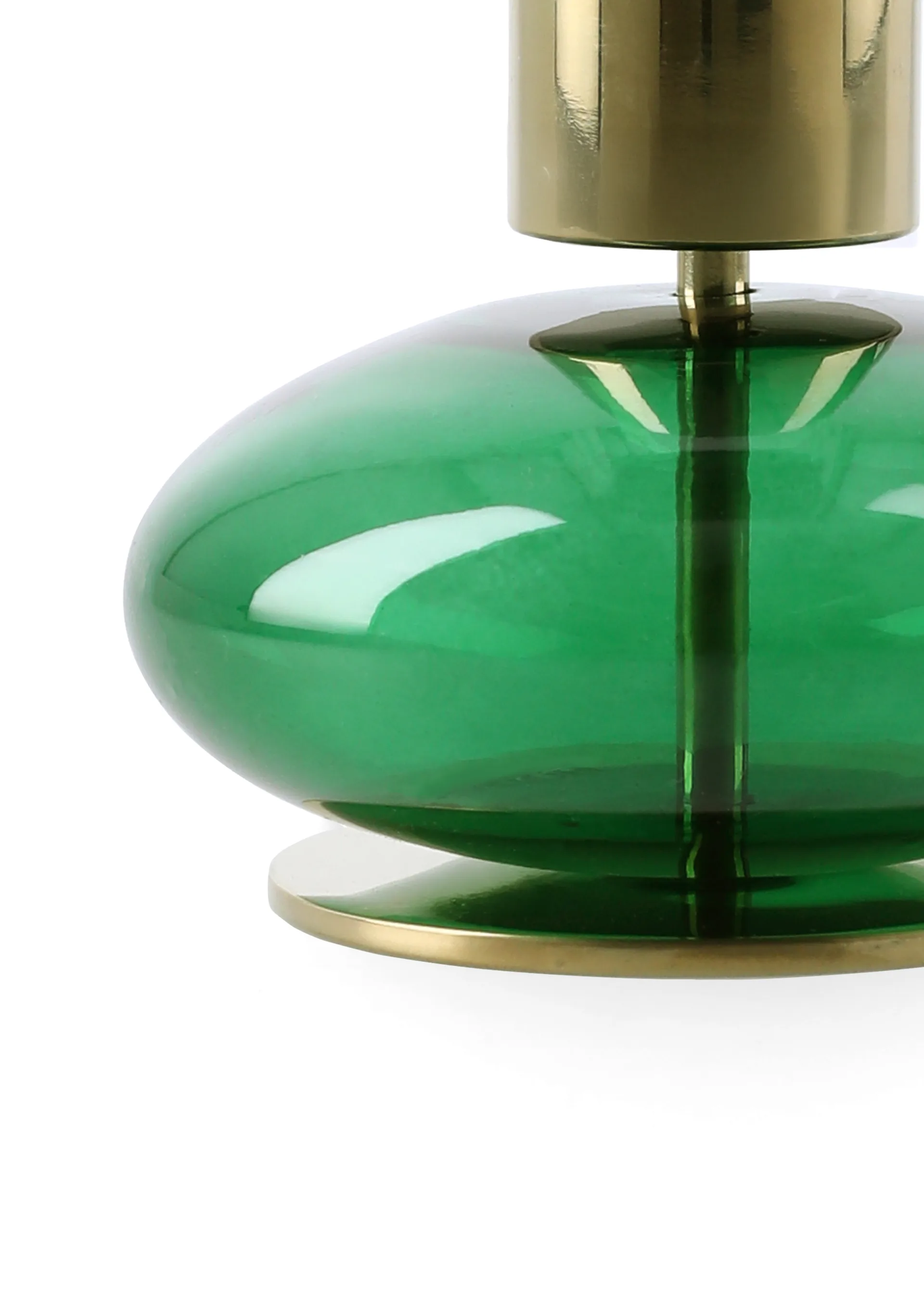 Bubble ljusstake 8 cm, Grön Holmegaard
