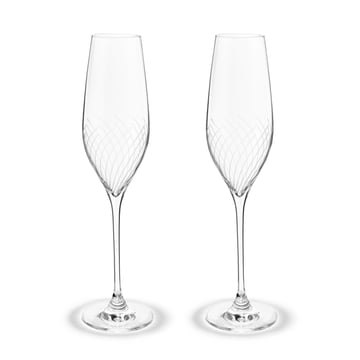 Holmegaard Cabernet Lines champagneglas 29 cl 2-pack Klar
