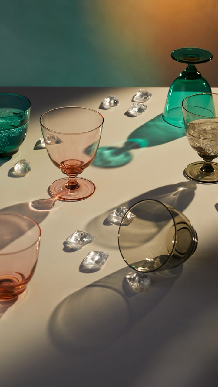 Flow glas på fot 35 cl, Champagne Holmegaard