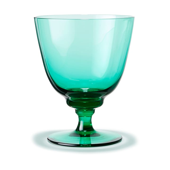 Flow glas på fot 35 cl, Emerald green Holmegaard