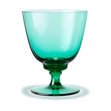 Holmegaard Flow glas på fot 35 cl Emerald green