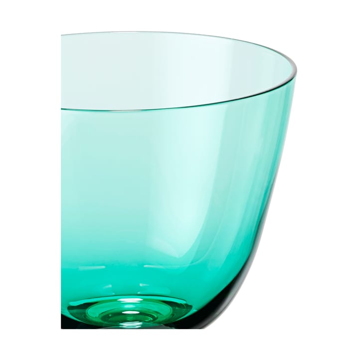Flow glas på fot 35 cl, Emerald green Holmegaard