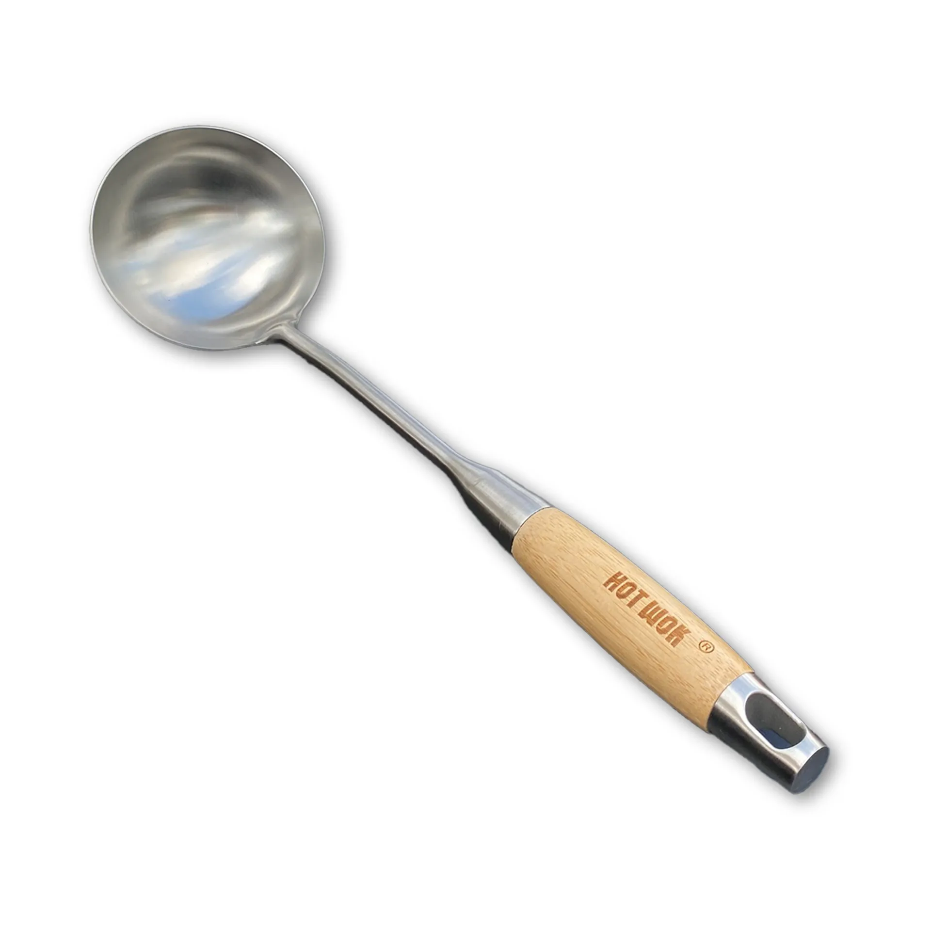 Hot Wok wokslev 36 cm, Rostfritt stål-bambu Hot Wok