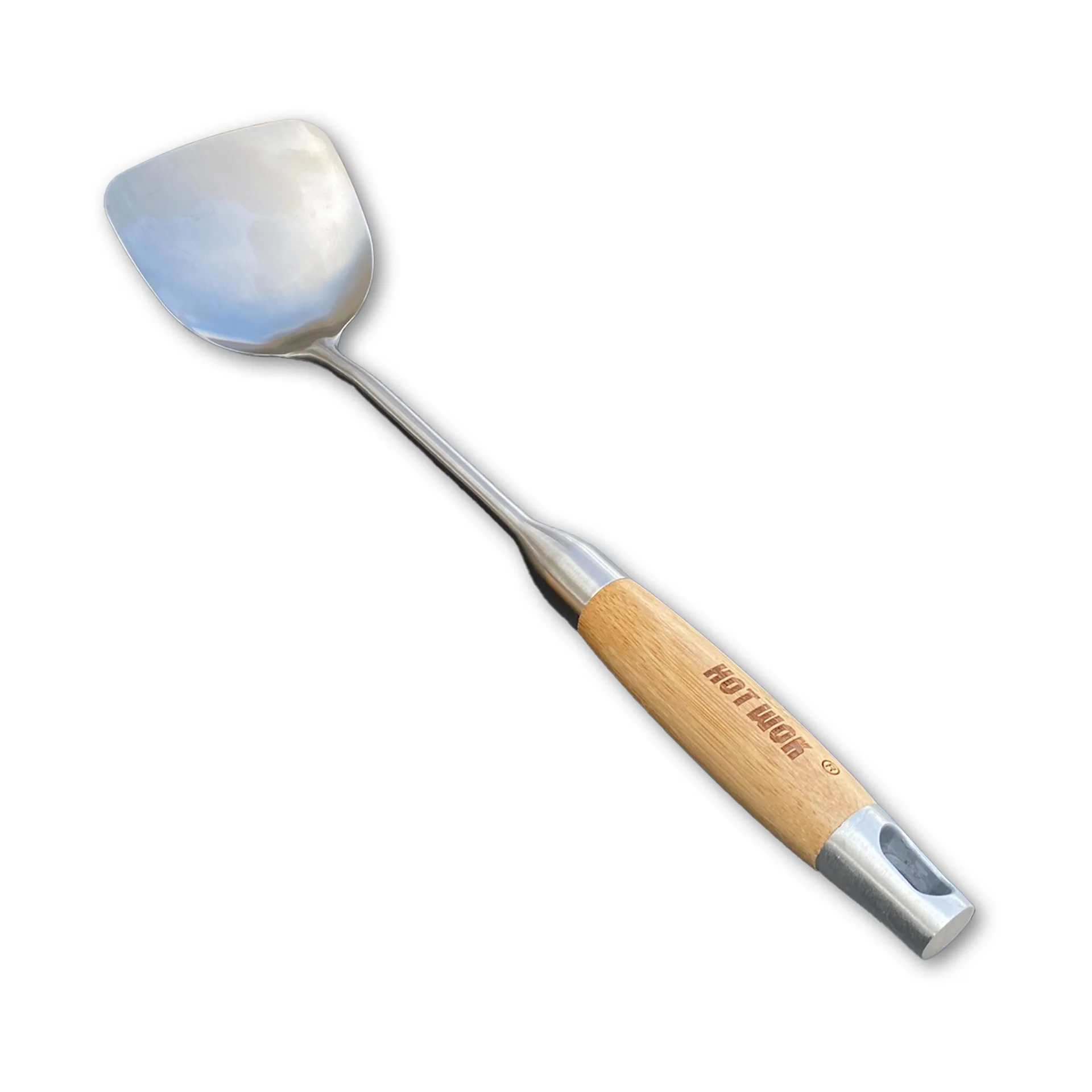 Hot Wok wokspade 38 cm, Rostfritt stål-bambu Hot Wok