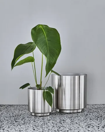 Bailey kruka 2 delar - Silver finish - House Doctor