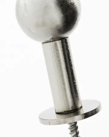 Ball krok 2-pack - Silver finish, Ø4x2 cm - House Doctor