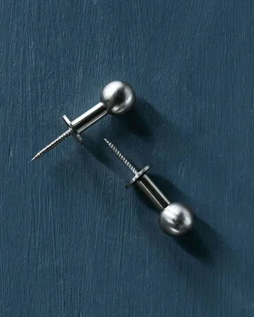 Ball krok 2-pack - Silver finish, Ø4x2 cm - House Doctor