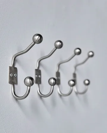 Ball krok 2-pack - Silver finish, Ø7x13 cm - House Doctor
