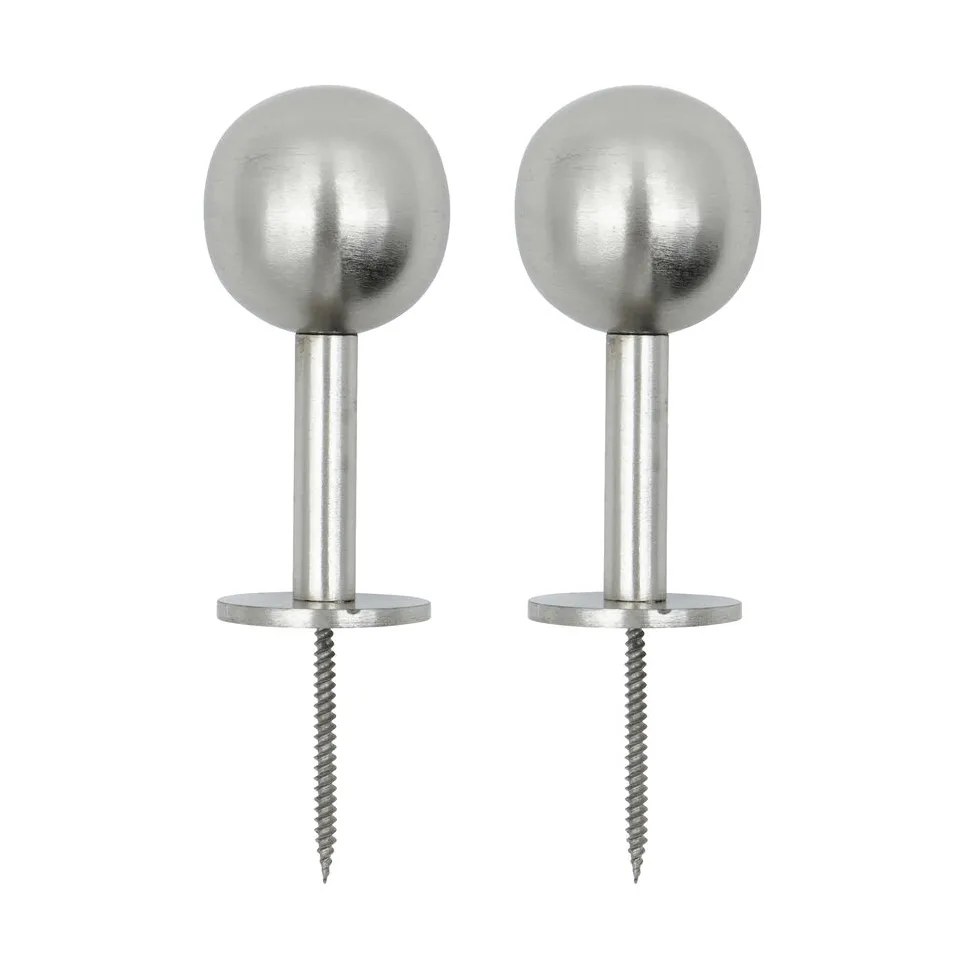 Ball krok 2-pack, Silver finish, Ø8x4 cm House Doctor