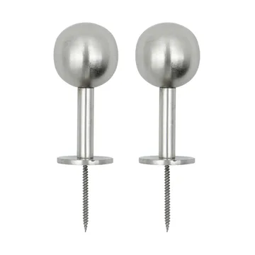 Ball krok 2-pack - Silver finish, Ø8x4 cm - House Doctor