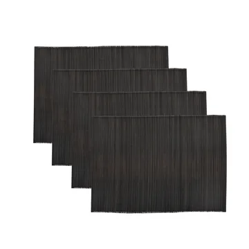 Bamb bordstablett 33x45 cm 4-pack - Svart - House Doctor