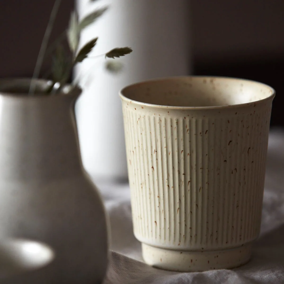 Berica kopp utan handtag, Beige House Doctor