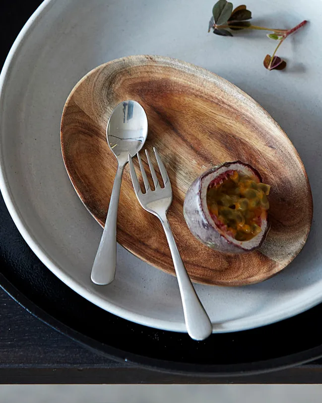 Brush dessertgaffel 4-pack, Silver finish House Doctor