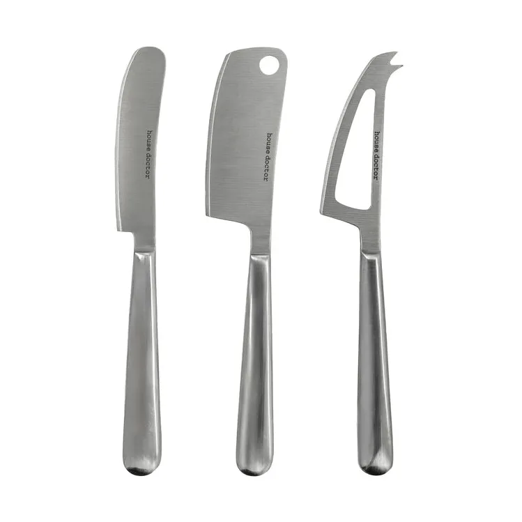 House Doctor Cheese ostknivar 3 delar Silver