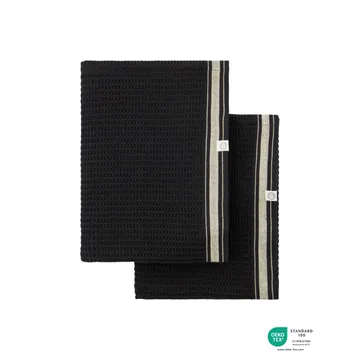 House Doctor Chef kökshandduk våfflad 55×75 cm 2-pack Svart