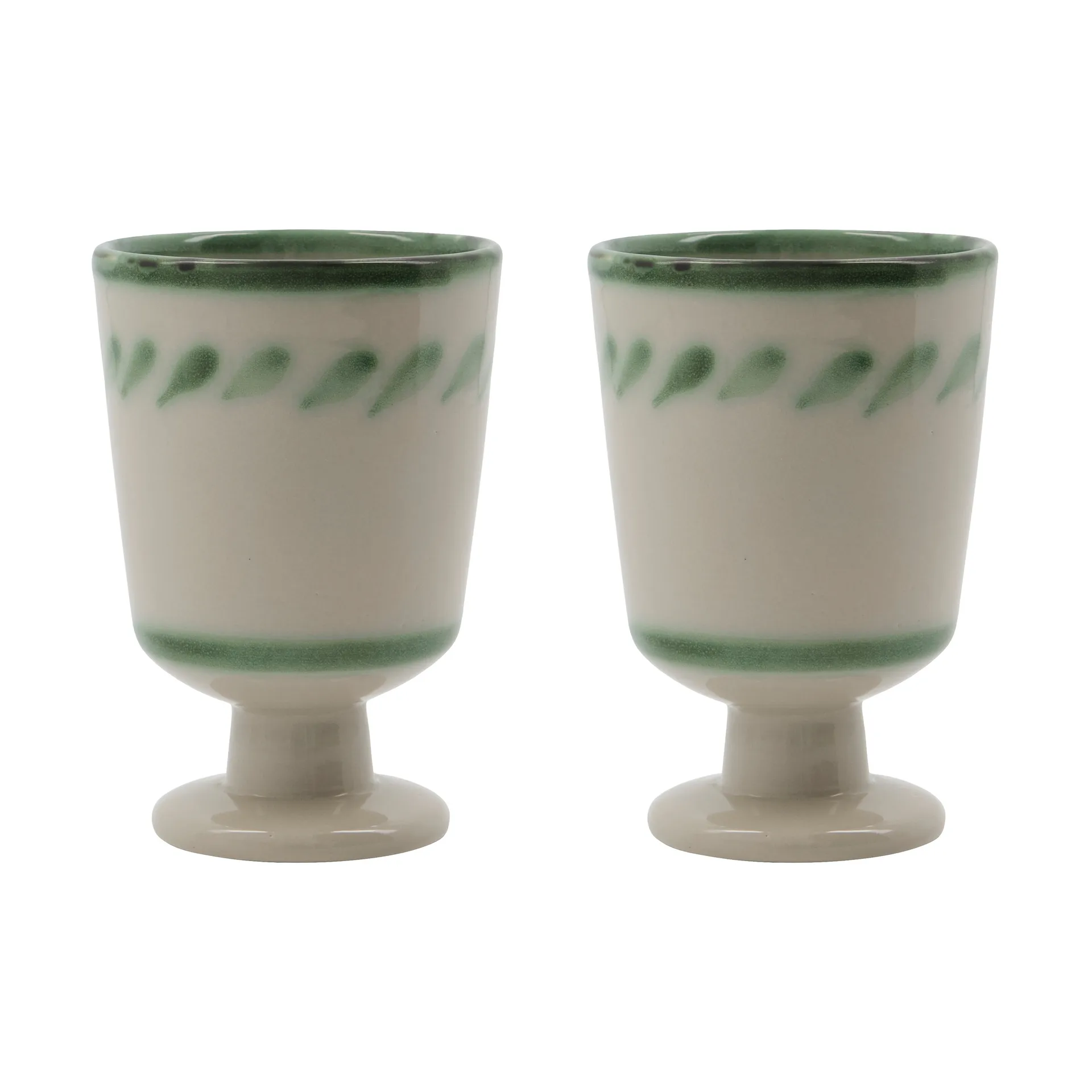 Diva mugg på fot 25 cl 2-pack, Off white-Grön House Doctor