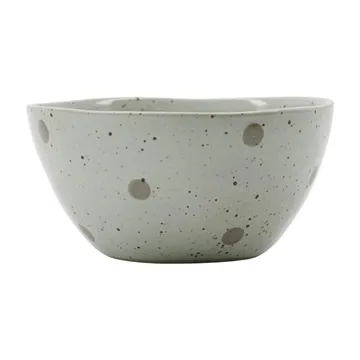 Dots skål Ø12 cm - Vit-gröna prickar - House Doctor