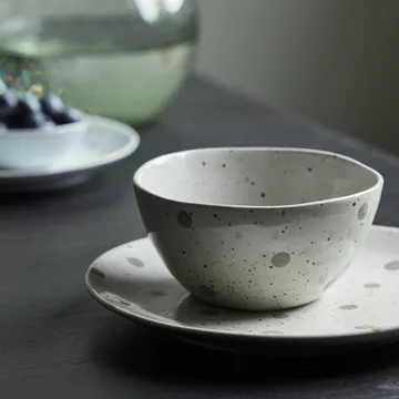 Dots skål Ø12 cm - Vit-gröna prickar - House Doctor