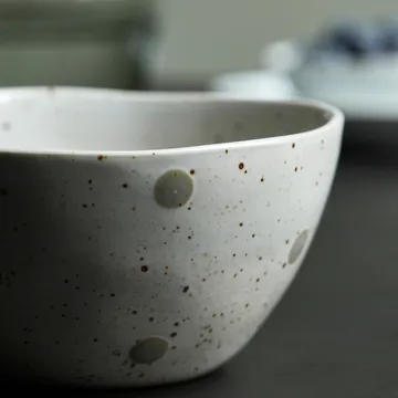Dots skål Ø12 cm - Vit-gröna prickar - House Doctor