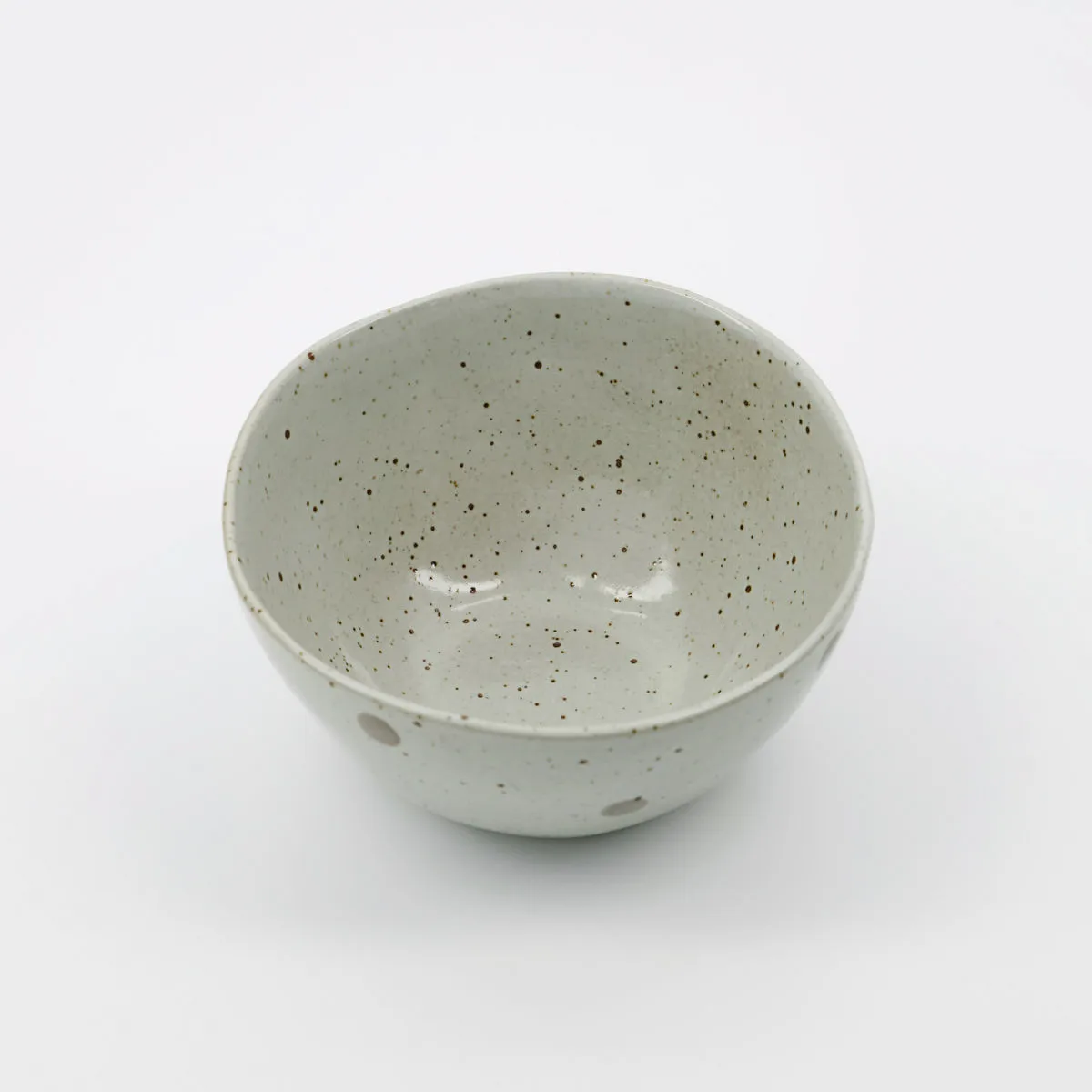 Dots skål Ø12 cm, Vit-gröna prickar House Doctor