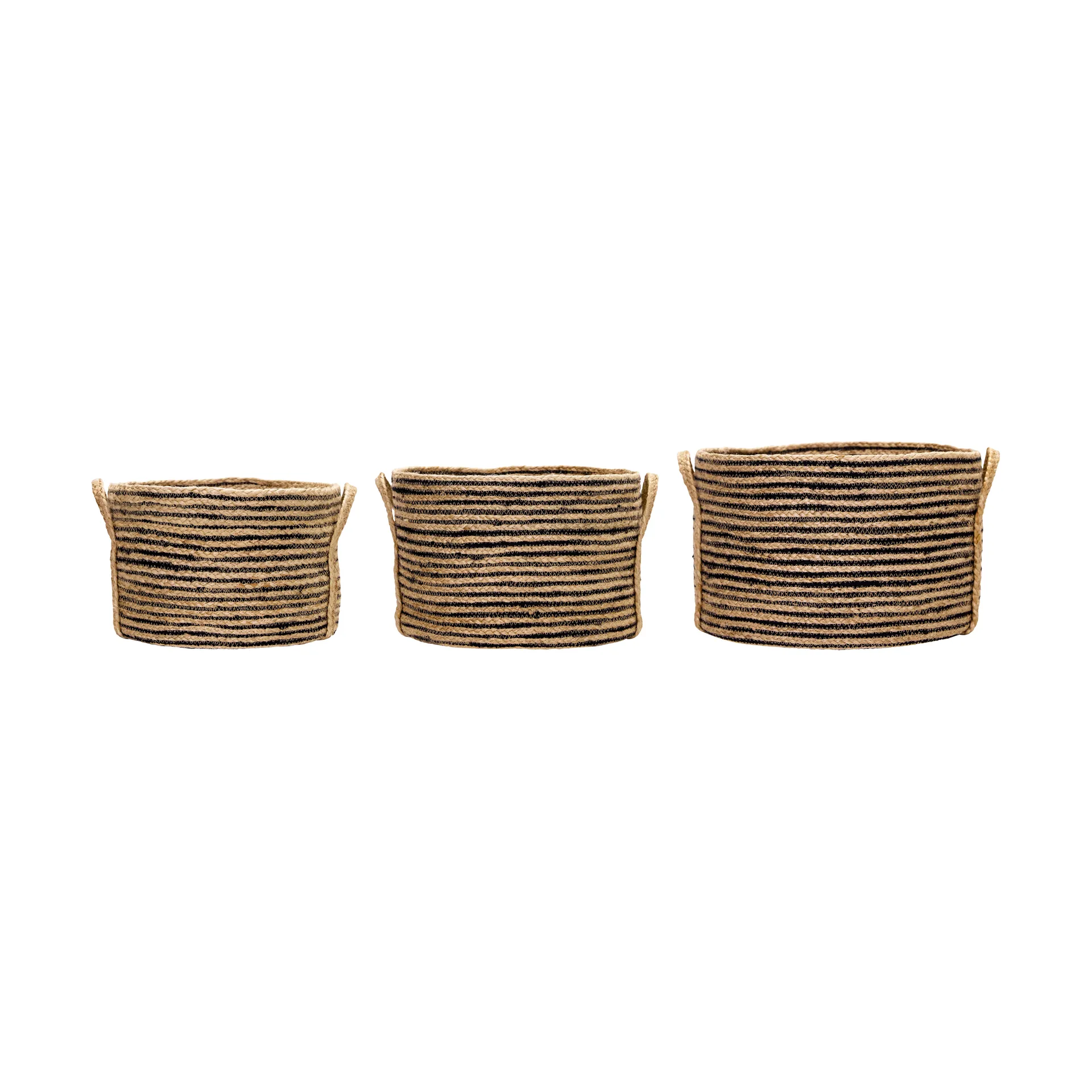 Dungi förvaringskorgar låg 3-pack, Svart-natur House Doctor
