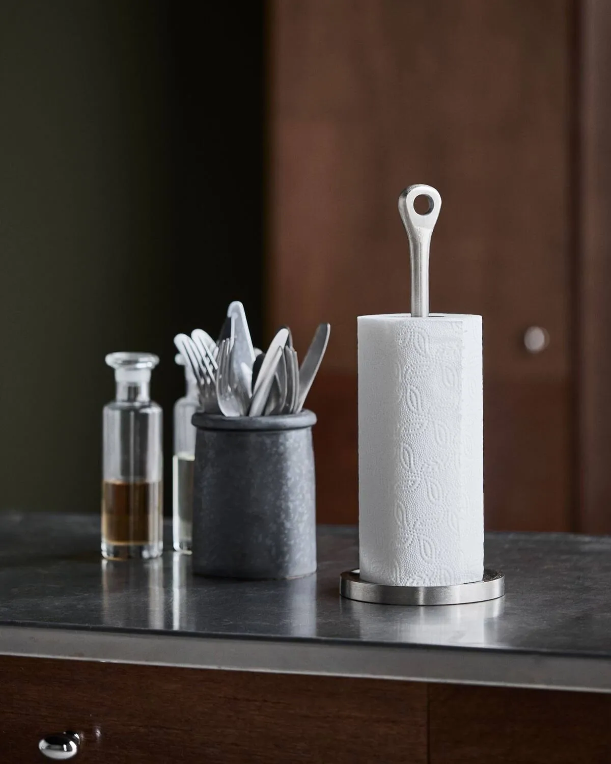 Eden hushållspappershållare, Borstad silverfärg, 35,5 cm House Doctor