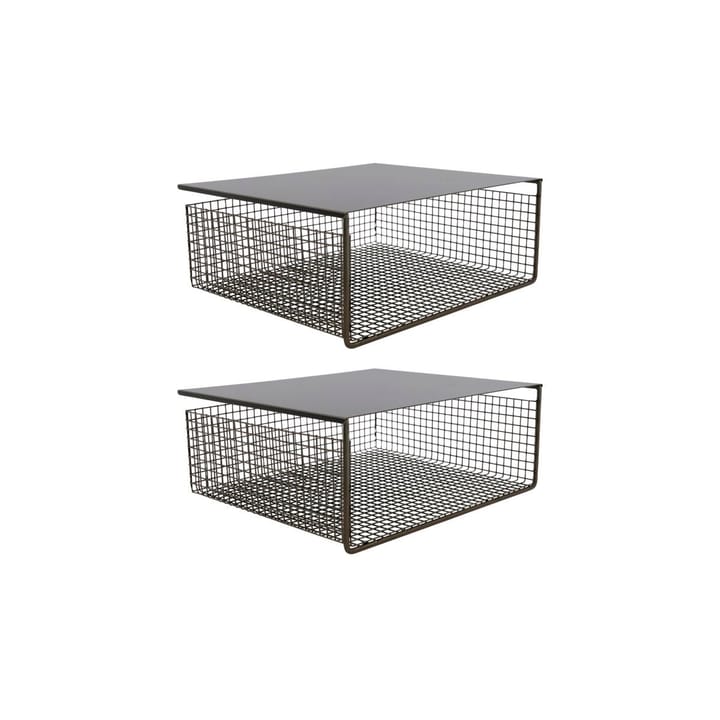 Fari metallkorg 30x35 cm 2-pack - Svart - House Doctor