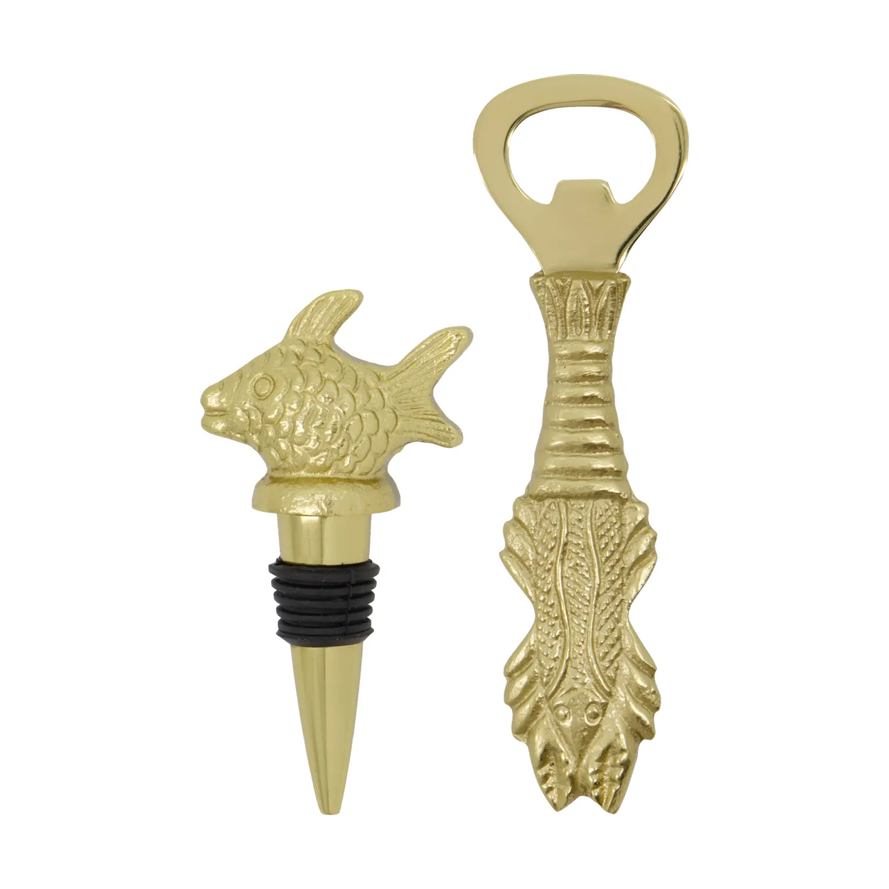 Produktfoto för House Doctor Fish barset 2 delar Antikt guld