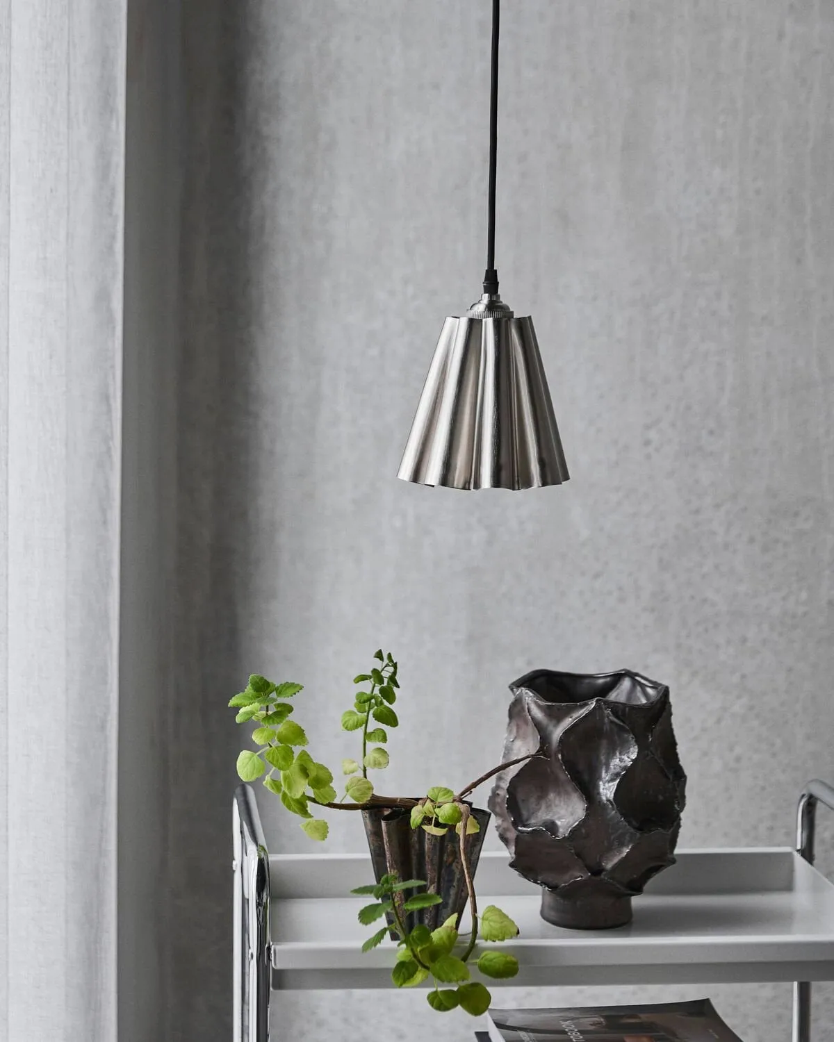Flola lampskärm, Borstad silverfärg, Ø16x16 cm House Doctor