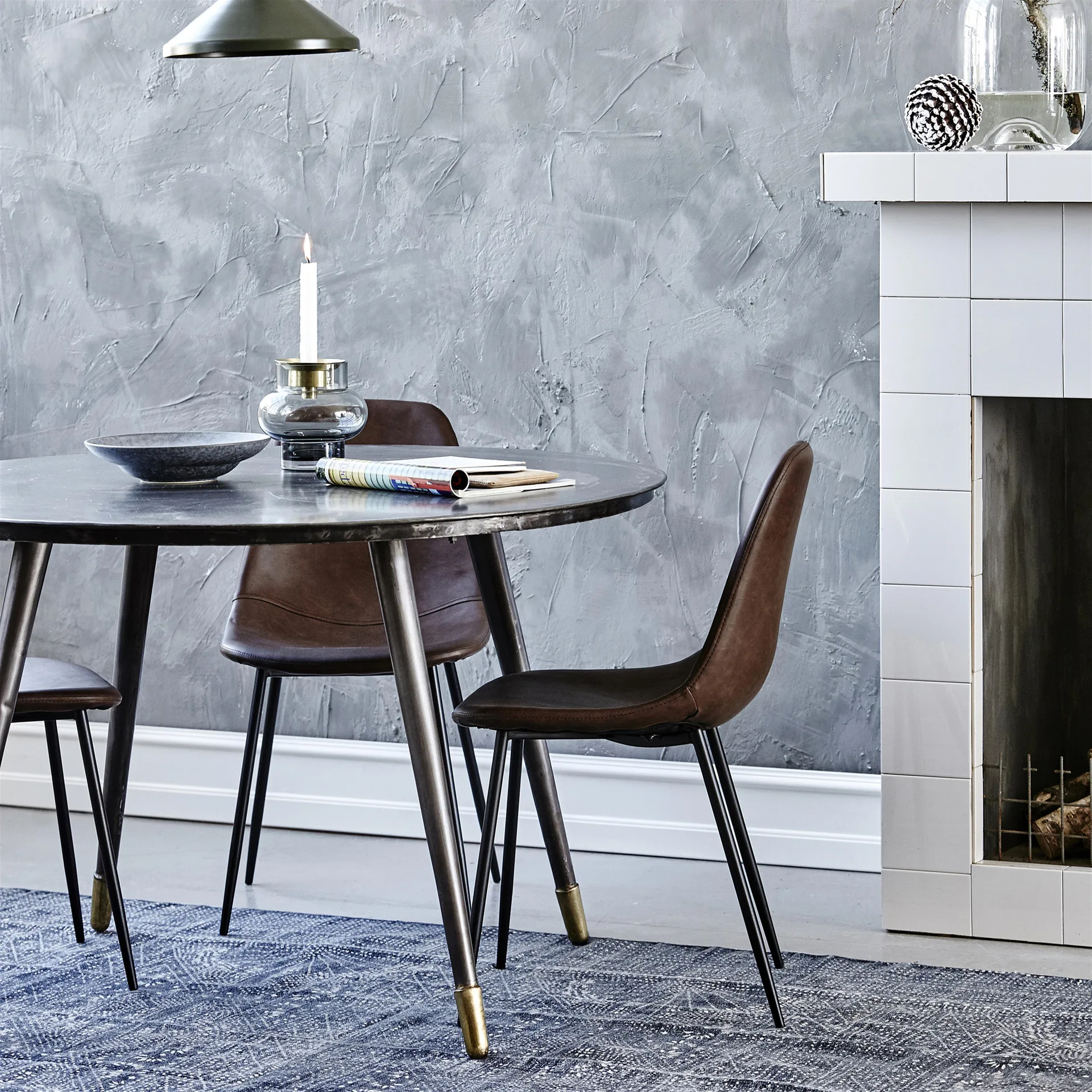 Found stol konstläder, Brun House Doctor