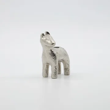 Horse ljusstake 7,5 cm - Antiksilver - House Doctor