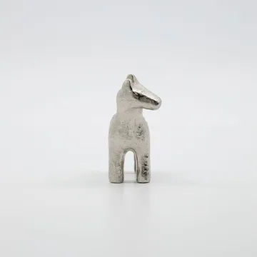 Horse ljusstake 7,5 cm - Antiksilver - House Doctor