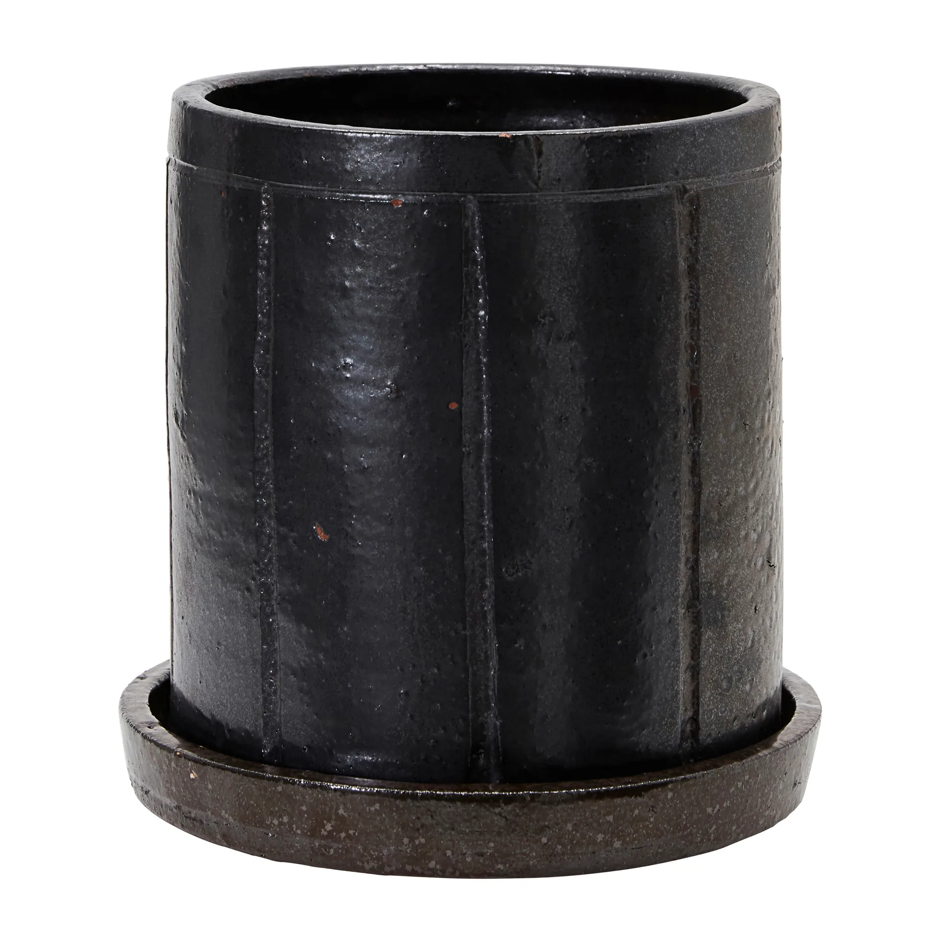 Julian blomkruka med fat Ø22 cm, Brun House Doctor