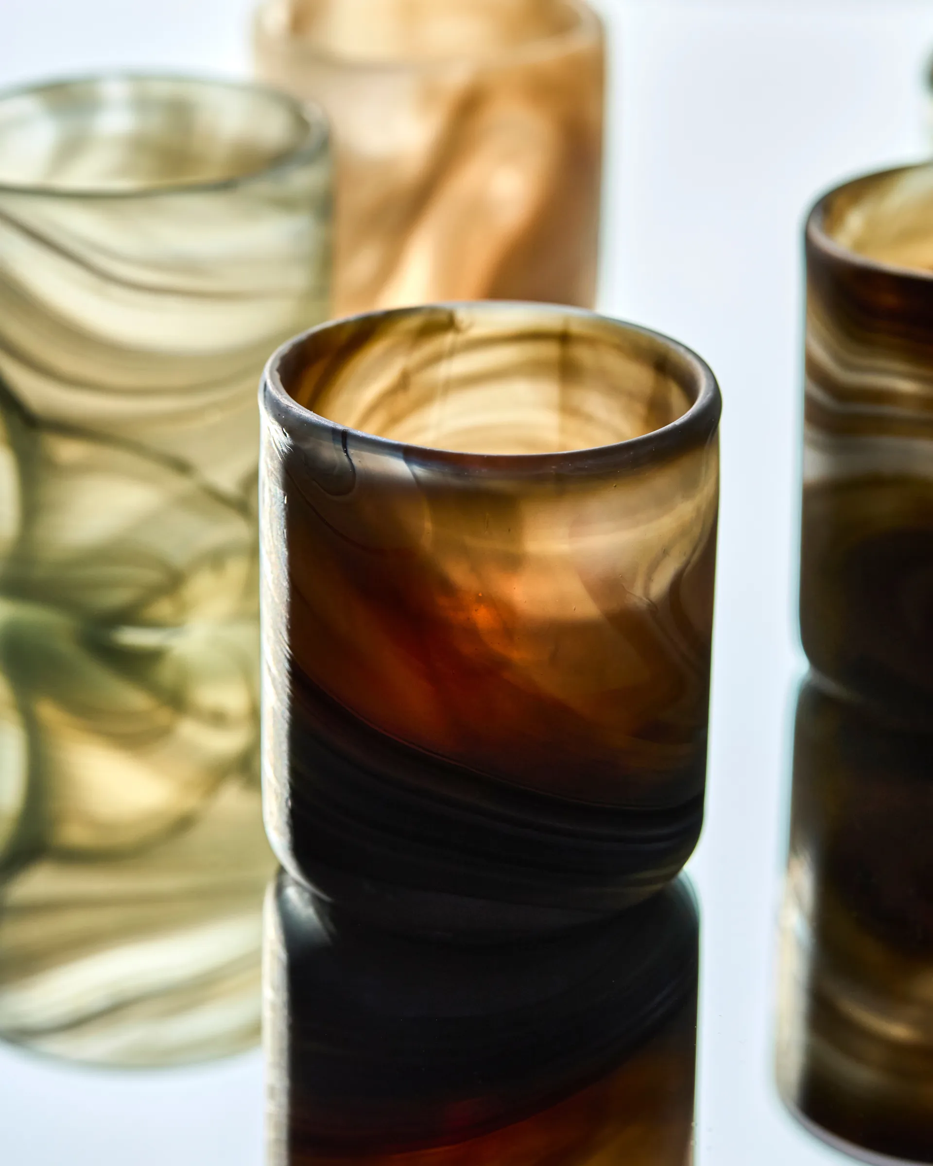 Kae värmeljushållare Ø7x8 cm, Brun House Doctor