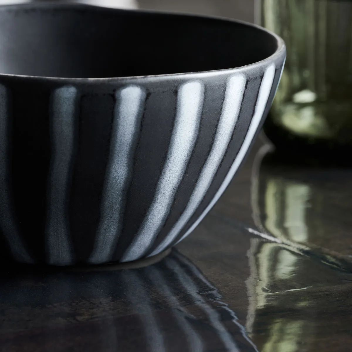 Line skål Ø12 cm, Svart-brun House Doctor