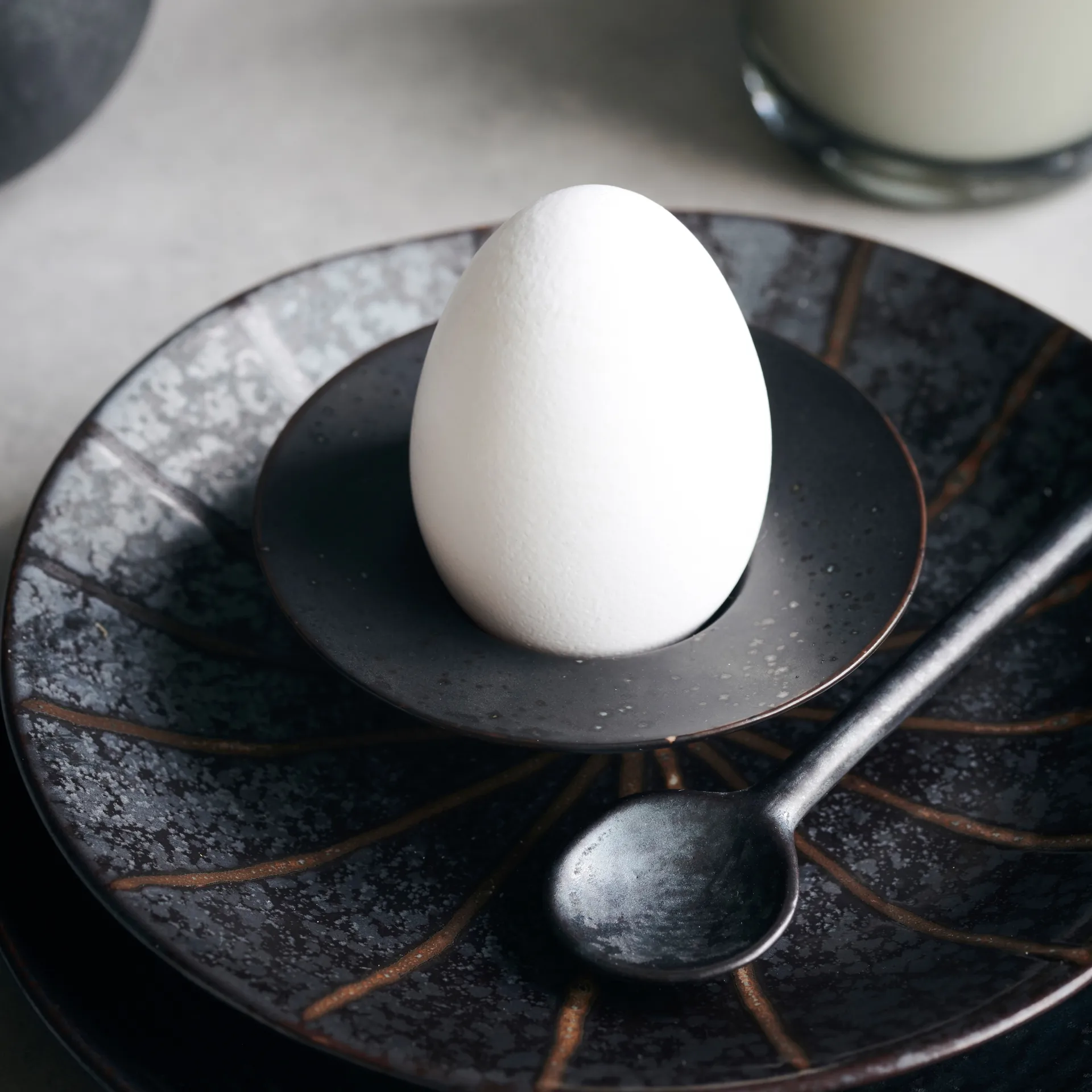 Pion äggkopp 4-pack, Svart-brun House Doctor