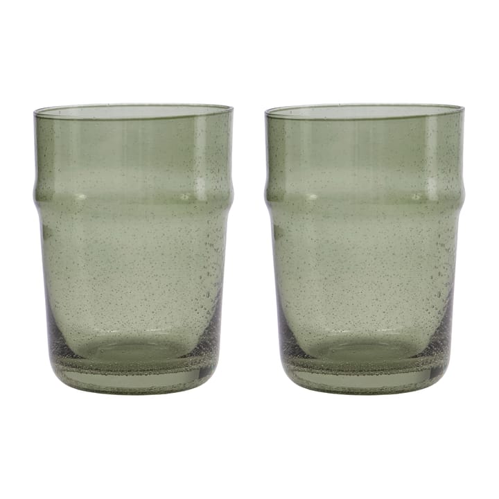 Rain glas 10,5 cm 2-pack, Grön House Doctor