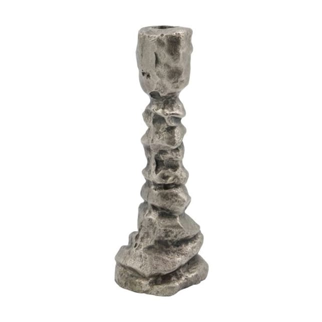 Raku ljusstake antiksilver, 20 cm House Doctor