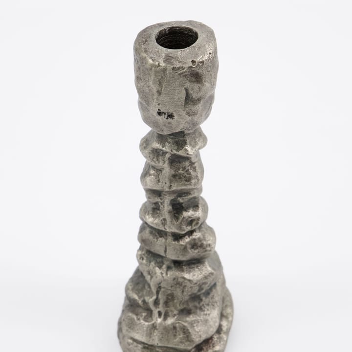 Raku ljusstake antiksilver, 20 cm House Doctor