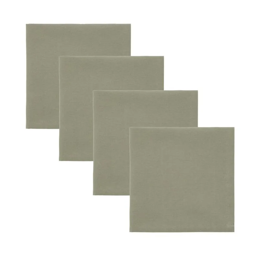 Real servetter 40x40 cm 4-pack, Olivgrön House Doctor