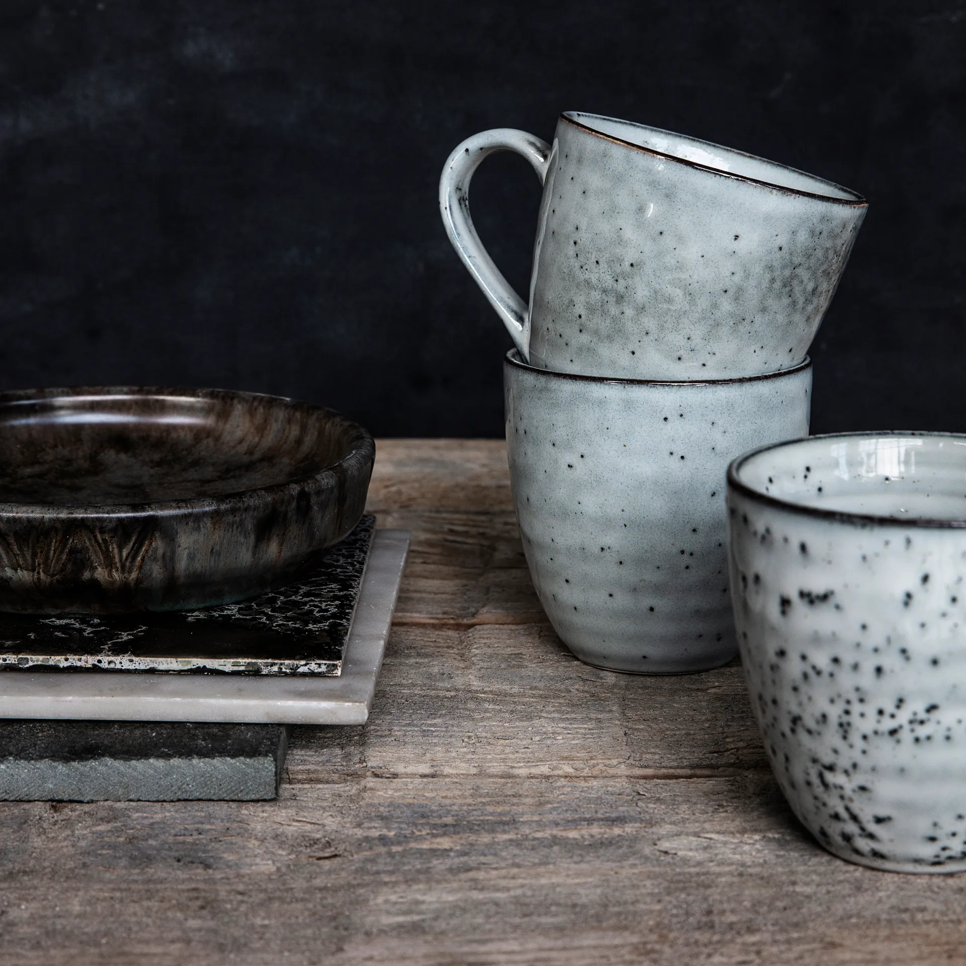 Rustic mugg 30 cl, Grå-blå House Doctor