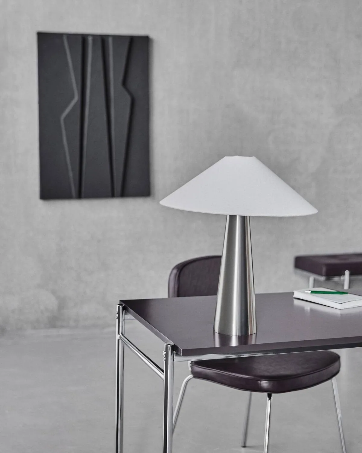 Soffi bordslampa, Borstat silver-Off-White, Ø42x48 cm House Doctor