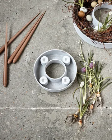 The Ring ljusstake - Grey - House Doctor