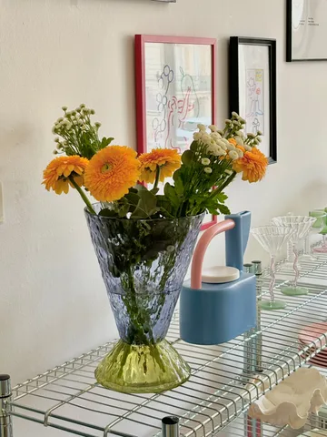 Abyss vas - Blue - Hübsch Interior