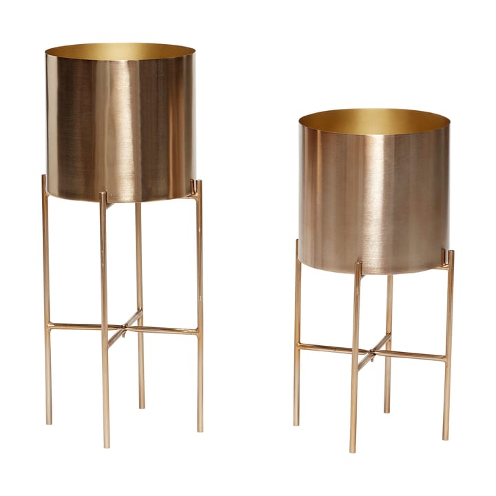 Airy kruka set 2 delar - Brass - Hübsch