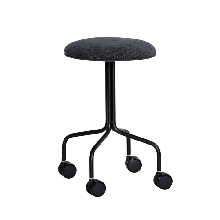 Architect pall med Hjul Ø44 cm, Svart Hübsch Interior