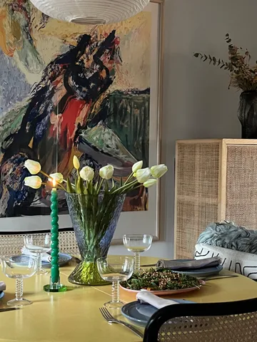 Astra ljusstake small - Blue-green - Hübsch Interior