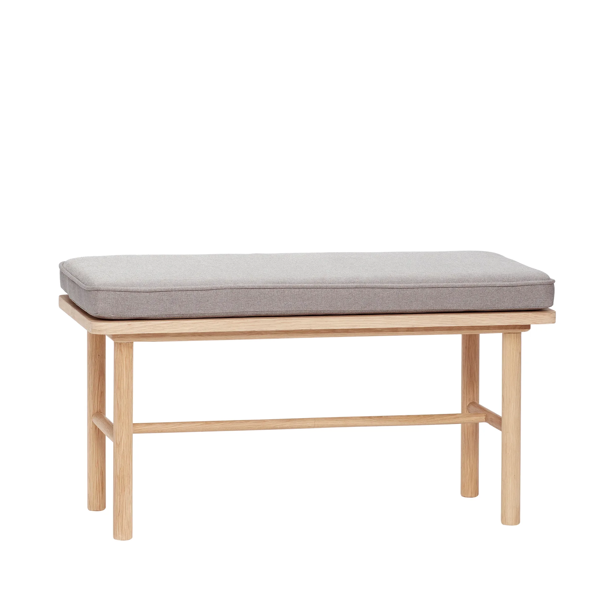 Bänk med kudde 40x85 cm, Natur-grå Hübsch